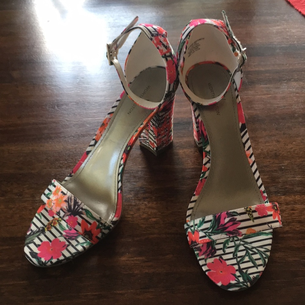 Floral Block Heels